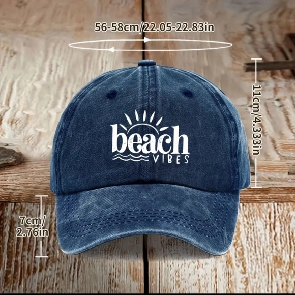 LAST ONE!!! NEW! Blue Baseball cap: Beach Vibes - Picture 4 of 7